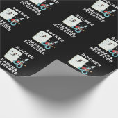 Rocker Paper en Scissors Funny Game Pun Dark BG Cadeaupapier (Hoek)