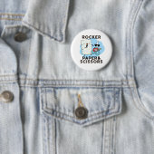 Rocker Paper en Scissors Funny Game Pun Ronde Button 5,7 Cm (In situ)