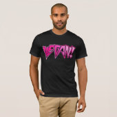 Rocker Pink Vegan T-shirt (Voorkant volledig)