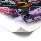 Rocker playing the Electric Guitar on a Poster (Hoek)