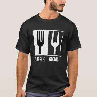 Rocker Rock Metal Plastic Fork Rock Music T-shirt