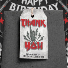 Rocker - Rock Theme Favor Tag Cadeaulabel