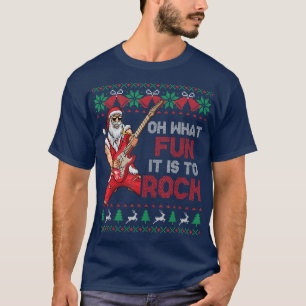 Rocker Santa Oh, wat leuk is het om lomp te gooien T-shirt