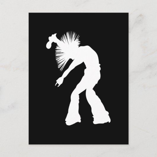 Rocker Silhouet Briefkaart (Voorkant)