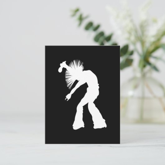 Rocker Silhouette Briefkaart (Staand voorkant)