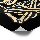 Rocker Skater Skeleton Cool Halloween kostuum Mann Poster (Hoek)