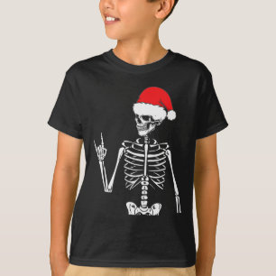 Rocker Skelet Hand Rock op kostuum Fun Christmas T-shirt
