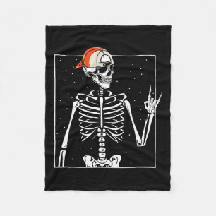 Rocker Skelet Kap Skater Cool Halloween Punk Fleece Deken