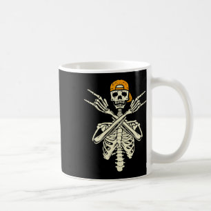 Rocker Skelet Kap Skater Halloween Hand Rock Meisj Koffiemok