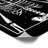 Rocker Skelet Pet Skater Cool Halloween Punk Poster (Hoek)