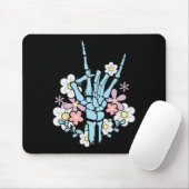 Rocker Skelet Pet Skater Cool Halloween Punk Roc Muismat (Met muis)