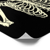 Rocker Skelet Pet Skater Cool Halloween Punk Roc Poster (Hoek)