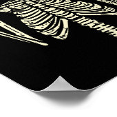 Rocker Skelet Pet Skater Cool Halloween Punk Roc Poster (Hoek)