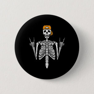 Rocker Skelet Pet Skater Cool Halloween Punk Roc Ronde Button 5,7 Cm