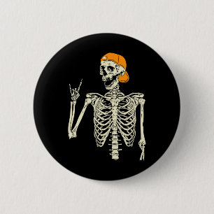 Rocker Skelet Pet Skater Cool Halloween Punk Roc Ronde Button 5,7 Cm