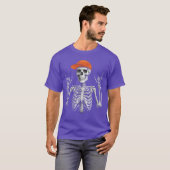 Rocker Skeleton Cap Skater Cool Halloween Punk Roc T-shirt (Voorkant volledig)