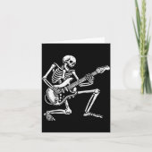 Rocker Skeleton Electric Guitar Rock Music Men Boy Kaart (Voorkant)