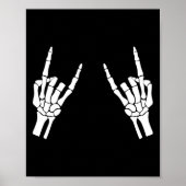 Rocker Skeleton Hand Rock on Costume Funny Halowe Poster (Voorkant)