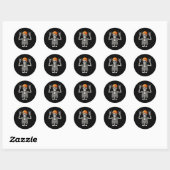 Rocker Skeleton Hand Rock on Costume Funny Halowe Ronde Sticker (Vel)