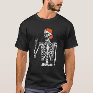 Rocker Skeleton Hand Rock on Costume Funny Halowe T-shirt