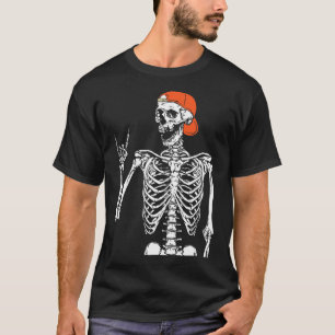 Rocker Skeleton Hand Rock on Costume Funny Halowe T-shirt