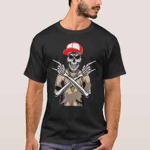 Rocker Skeleton Hand Rock op Costume Halloween T-shirt
