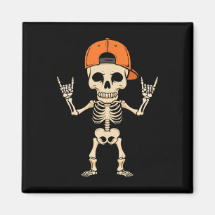 Rocker Skeleton Pet Halloween Punk Rock Mannen Boy Magneet
