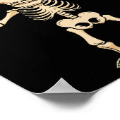 Rocker Skeleton Pet Halloween Punk Rock Mannen Boy Poster (Hoek)