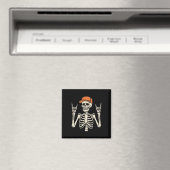 Rocker Skeleton Rock op de hand Halloween Skeleton Magneet (Insitu (Vaatwasser))