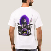 Rocker t shirt drummer (Achterkant)