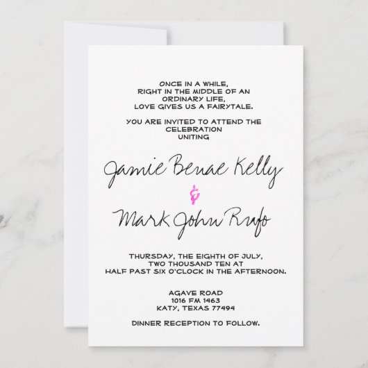 ROCKER-trouwuitnodiging Kaart (Achterkant)