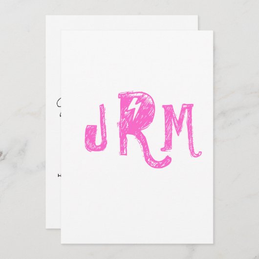 ROCKER-trouwuitnodiging Kaart (Voorkant / Achterkant)