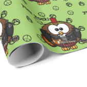 rocker uil cadeaupapier (Rol Hoek)