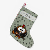rocker uil kerst sok kleine kerstsok (Voorkant (Hangend))