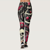 Rocker vader kerstmis  leggings (Achterkant)