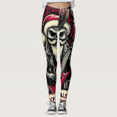 Rocker vader kerstmis  leggings (Voorkant)