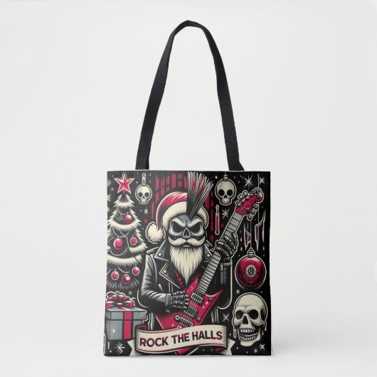Rocker vader kerstmis tote bag (Voorkant)