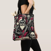 Rocker vader kerstmis tote bag (Dichtbij)