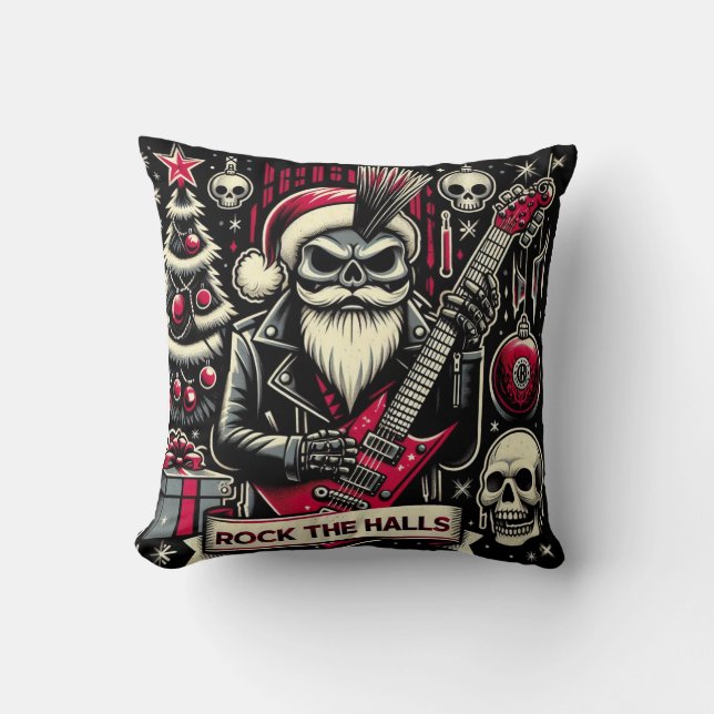 Rocker vader xmas  kussen (Voorkant)