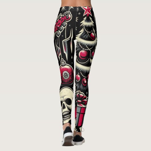 Rocker vader Xmas Leggings (Achterkant)
