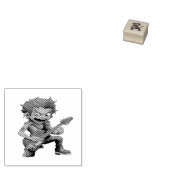 Rocker zombie 01 rubberstempel (Gestempeld)