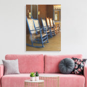 Rockers in een Row - Martha's wijntuin Canvas Afdruk (Insitu (Woonkamer))