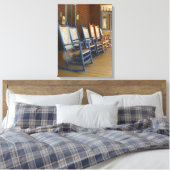 Rockers in een Row - Martha's wijntuin Canvas Afdruk (Insitu (Slaapkamer))
