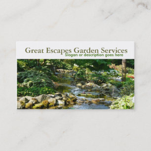Rockery Water Garden Business Card-model Visitekaartje