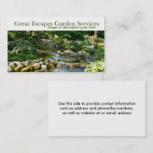 Rockery Water Garden Business Card-model Visitekaartje (Voorkant / Achterkant)