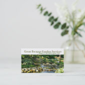 Rockery Water Garden Business Card-model Visitekaartje (Staand voorkant)