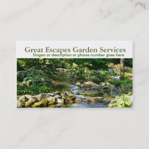 Rockery Water Gardening Landscaper Business Visitekaartje
