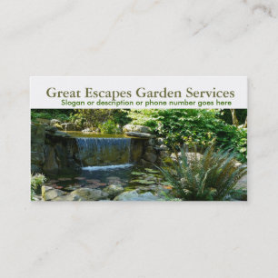 Rockery Water Gardening Landscaper Business Visitekaartje