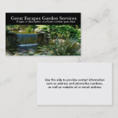 Rockery Water Gardening Landscaper Business Visitekaartje (Voorkant / Achterkant)