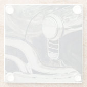 Rocket 88 Oldsmobile Coaster Glazen Onderzetter (Achterkant)